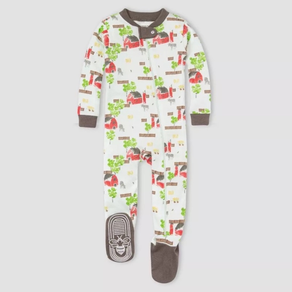 Burt’s Bee Baby organic cotton barnyard 12M NWT
